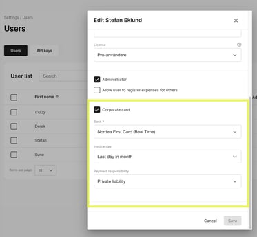 Corpcard-settings-user
